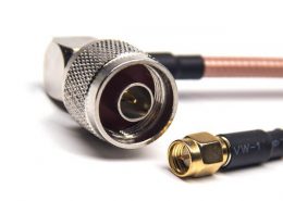 直角型n型公头弯式转SMA直公头接RG142