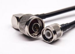 TNC连接器公头直式转N型弯式公头RF线材接RG223 RG58