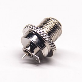 2 外螺纹f头连接器直式母头带小铁片焊线式