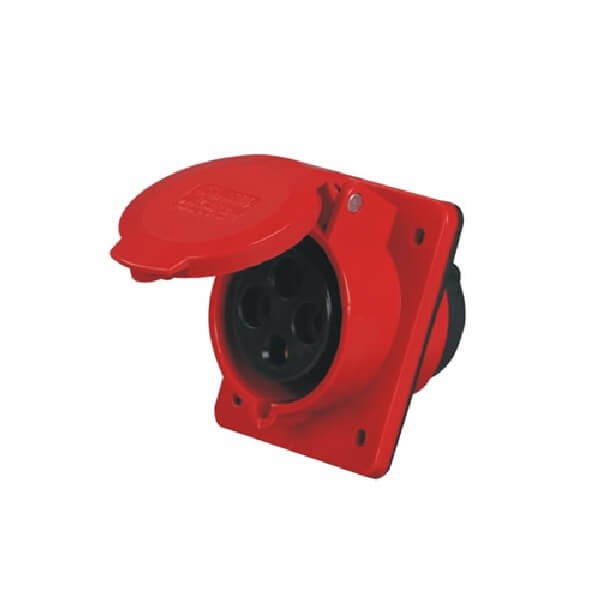 EB-411-0087_1 4芯暗装斜座16AIEC60309工业暗装插座45度斜插