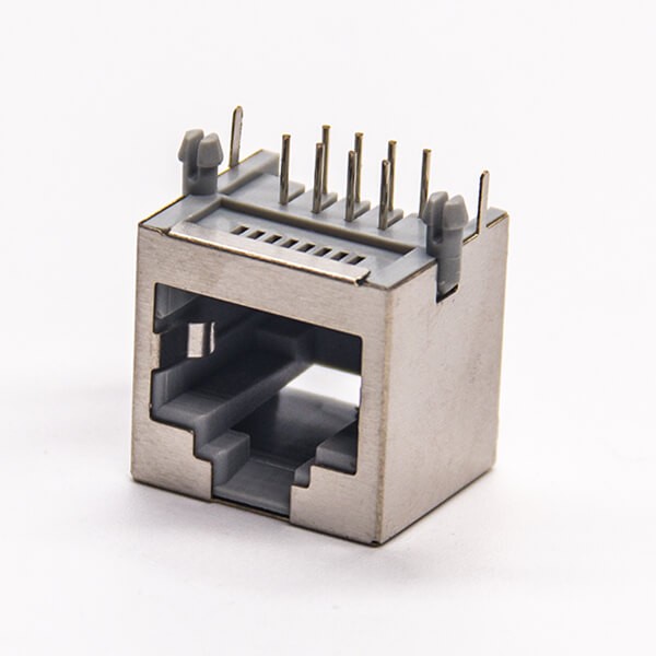 EB-500-7124_1 rj45连接器8p8c弯式插PCB板带屏蔽不带灯