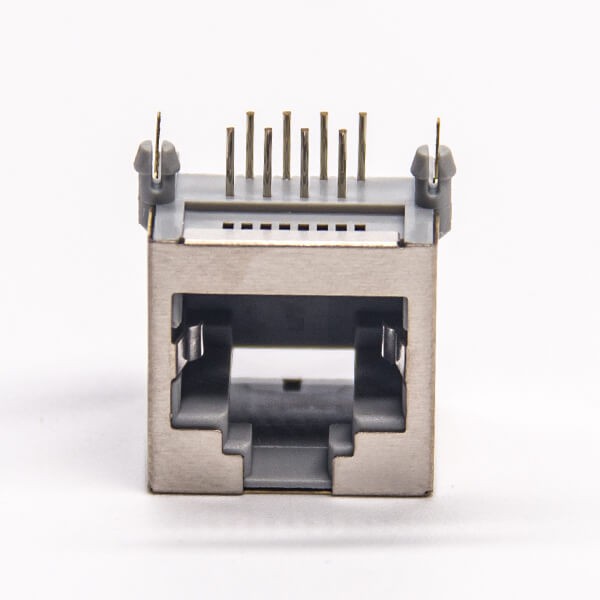 EB-500-7124_3 rj45连接器8p8c弯式插PCB板带屏蔽不带灯
