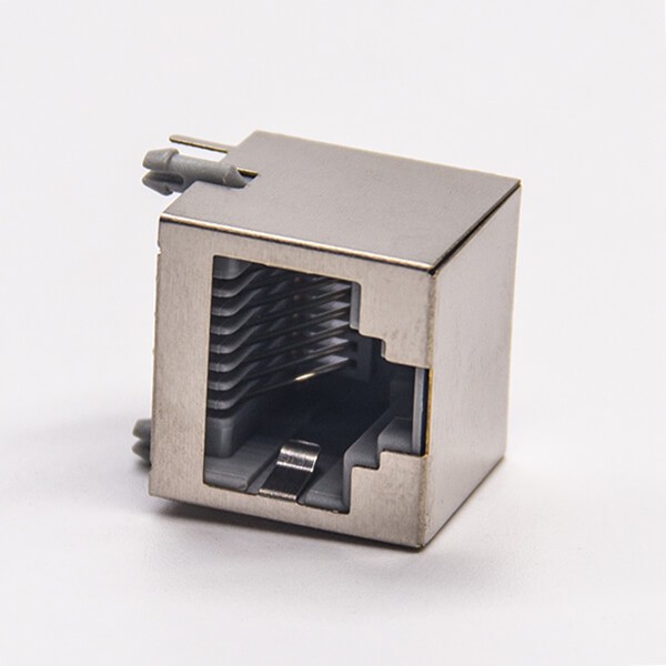 EB-500-7124_4 rj45连接器8p8c弯式插PCB板带屏蔽不带灯