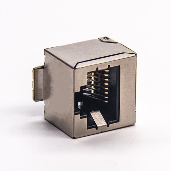 EB-500-7125_4 rj45屏蔽插座直式smt贴板式接PCB板不带灯