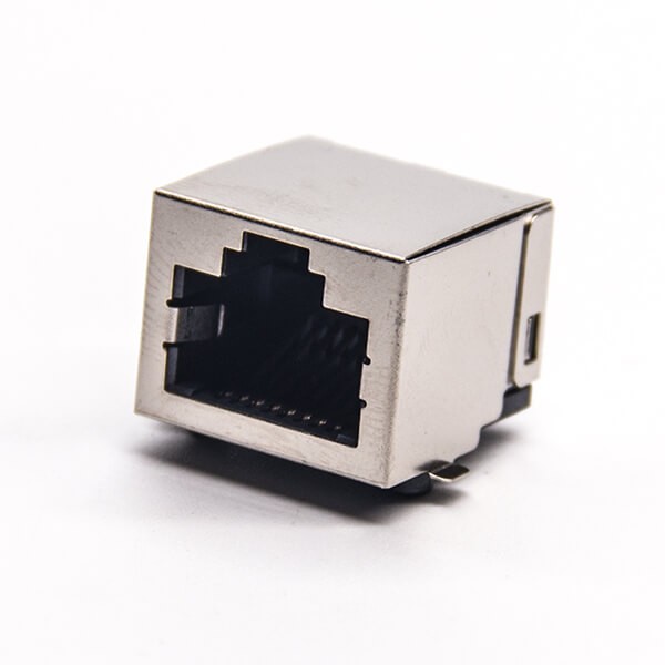 EB-500-7133_1 模块rj45连接器弯式屏蔽插座SMT接PCB板