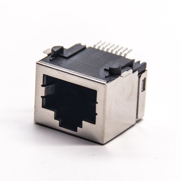 EB-500-7133_4 模块rj45连接器弯式屏蔽插座SMT接PCB板