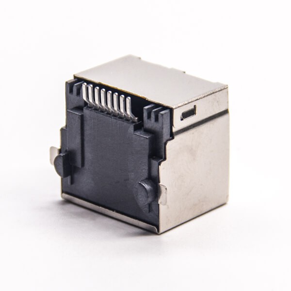 EB-500-7133_5 模块rj45连接器弯式屏蔽插座SMT接PCB板