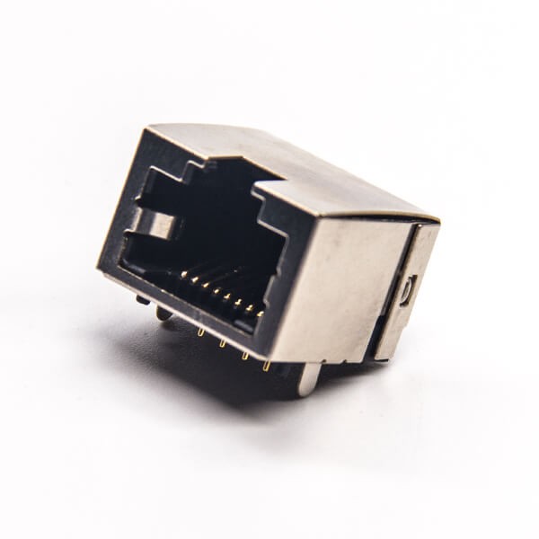 EB-500-7138_2 rj45网口座8p8c弯式半包带屏蔽插PCB板